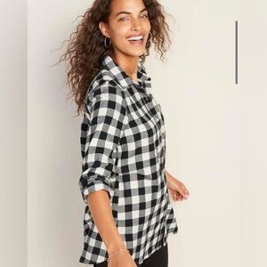 Old Navy - Women’s Tunic Buffalo Plaid Flannel Shirt - Size Medium